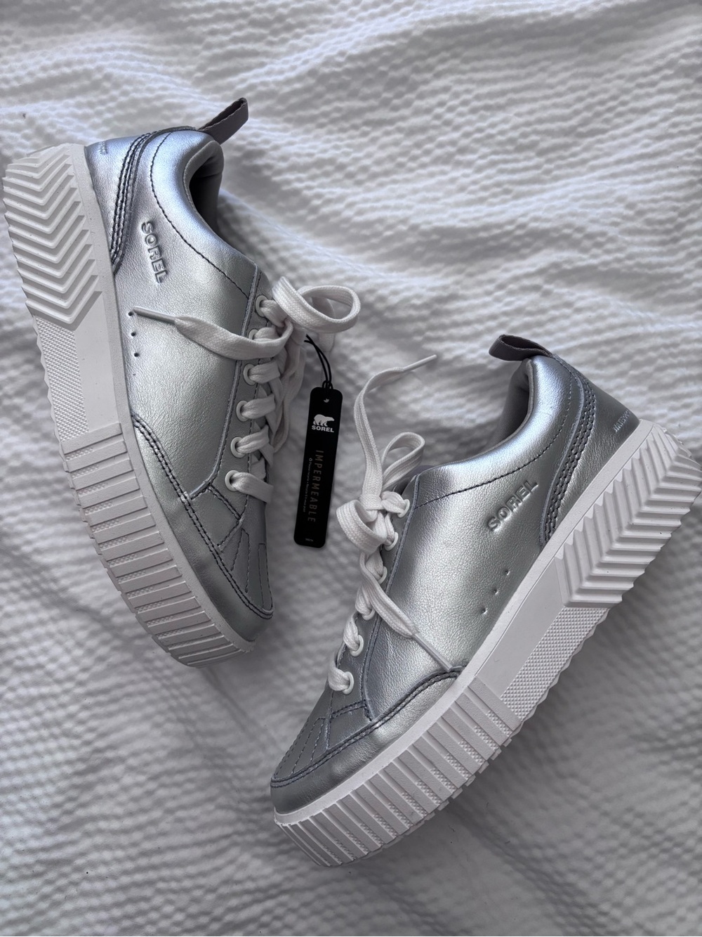 Sorel Metallic Platform Waterproof Sneakers - Picture 2 of 11